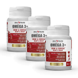 Omega 3+ Cœur et cerveau contenance Lot de 3