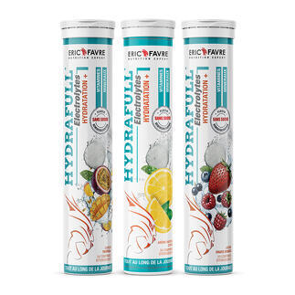 Pack découverte Hydrafull Electrolytes contenance 3 saveurs
