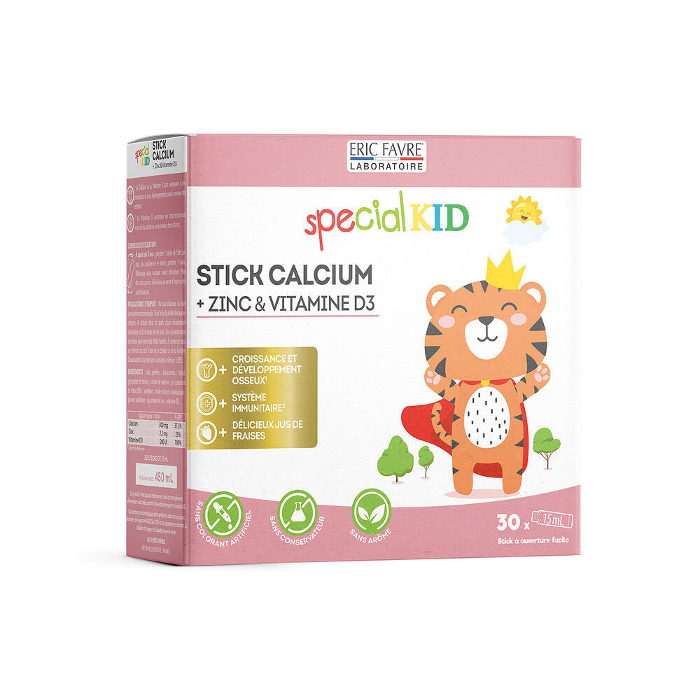 Stick Calcium + zinc et vitamine D3 contenance A l'unité