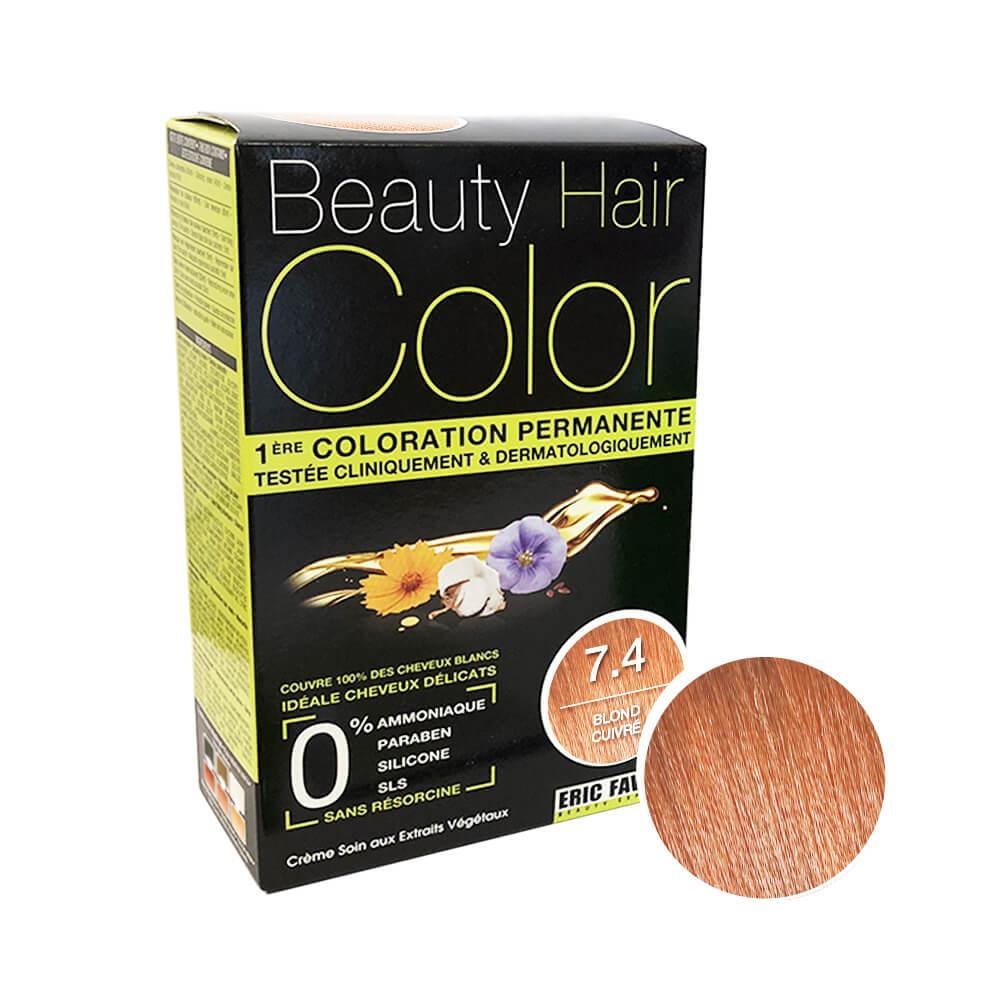 Beauty Hair Color Coloration (Blond cuivré 7.4)