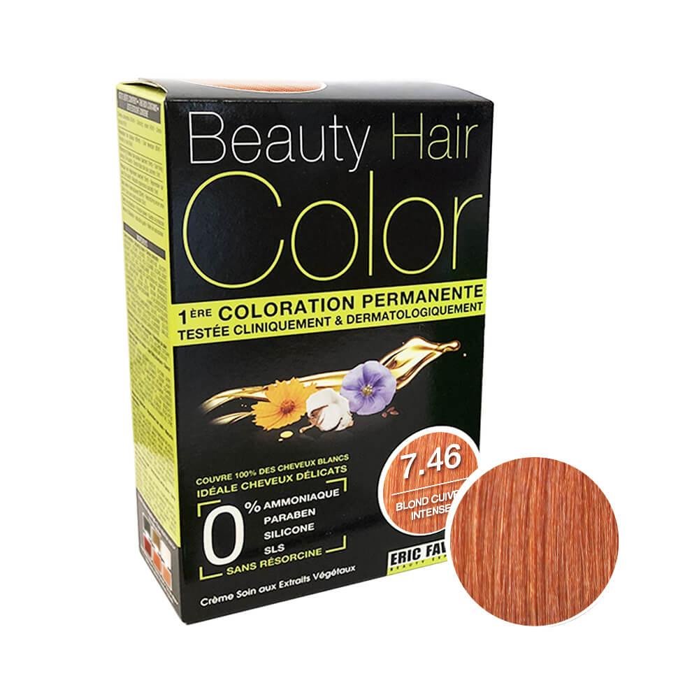 Beauty Hair Color Coloration (Blond cuivré intense 7.46)