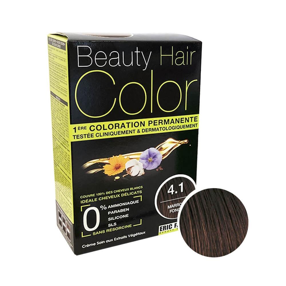 Beauty Hair Color Coloration (Marron foncé 4.1)
