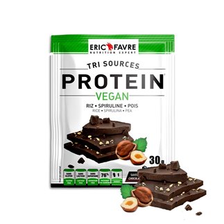 Vegan Protein, Proteína vegetal trifuente - Sobre monodosis (Chocolate-Avellana)