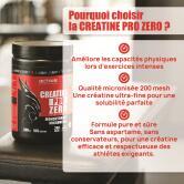 Pure Creatine 200 mesh - Créatine Pro Zero 300 G saveur Naturel