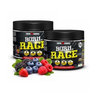 Pre Workout Booster Explosif Born Of Rage Vegan - Lot de 2 saveur Fruits des bois