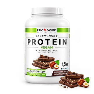 Tri-source vegetable protein, Vegan Protein flavour Chocolate - Hazelnut capacity 1,5kg