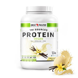 Tri-source vegetable protein, Vegan Protein flavour Vanilla capacity 1,5kg