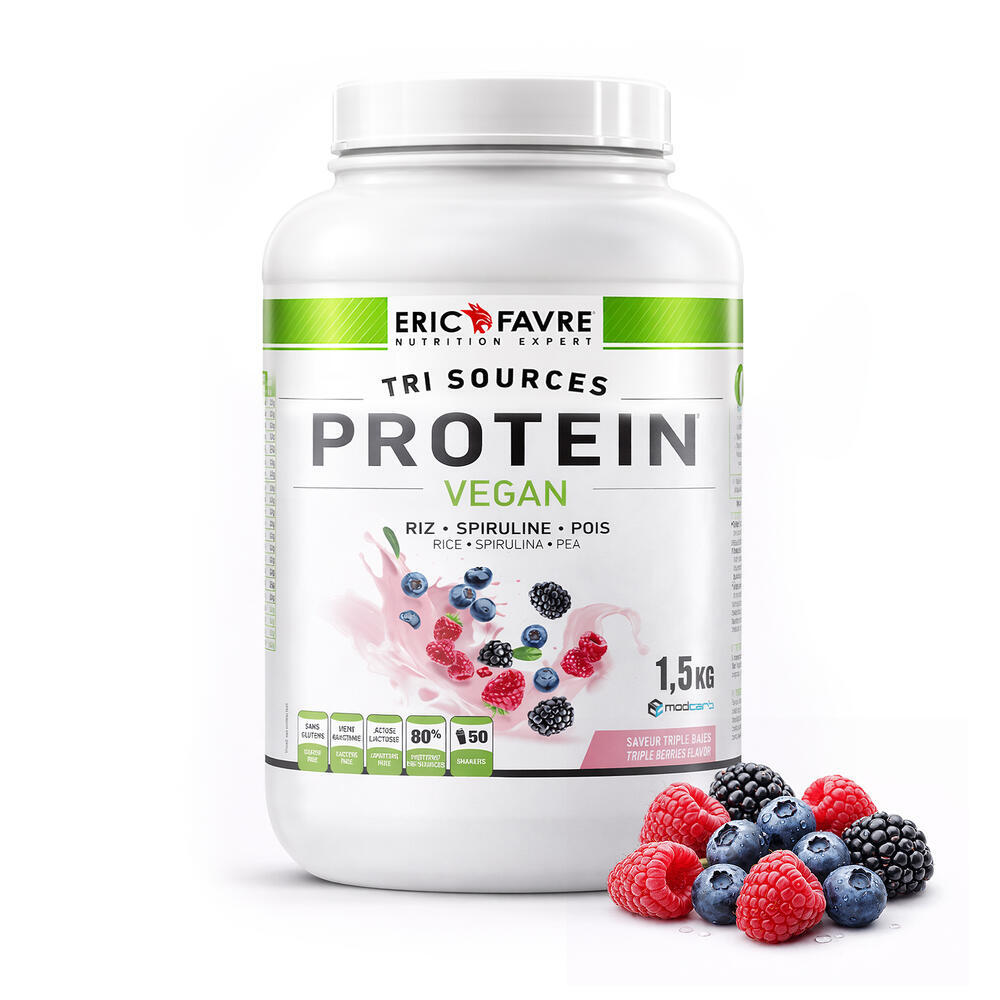 Protéines végétales tri-source, Protein Vegan saveur Triple Berry