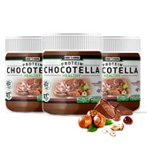 Chocotella Healthy - Pâte à tartiner protéinée au chocolat - Lot de 3