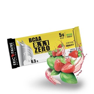 BCAA 8.1.1 Zero Vegan - Sobre monodosis sabor Fresa - Albahaca