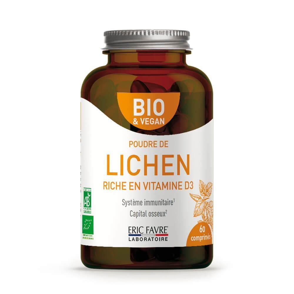 ﻿Poudre de Lichen Bio titrée en vitamine D3 végétale