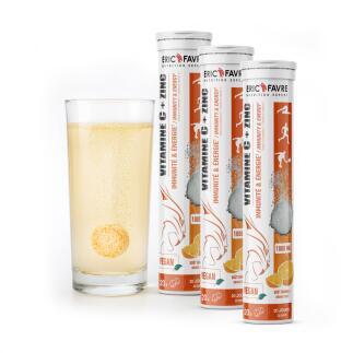 Cachet Effervescent Vitamine C + Zinc - Lot de 3 x 20 unités