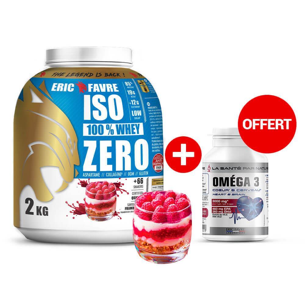 Iso Zero 100% Whey Protéine 2Kg + Omega 3 OFFERT