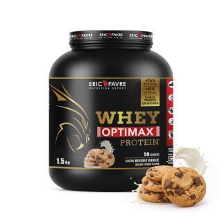 Whey Optimax Protein saveur Biscuit Cookie contenance 1,5kg