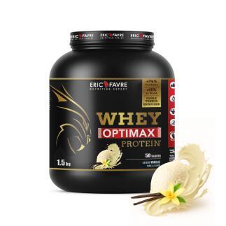 Whey Optimax Protein saveur Vanille contenance 1,5kg