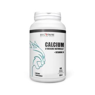 Calcium d'origine naturelle<sup>1</sup>  + Vitamine D - 60 gélules végétales
