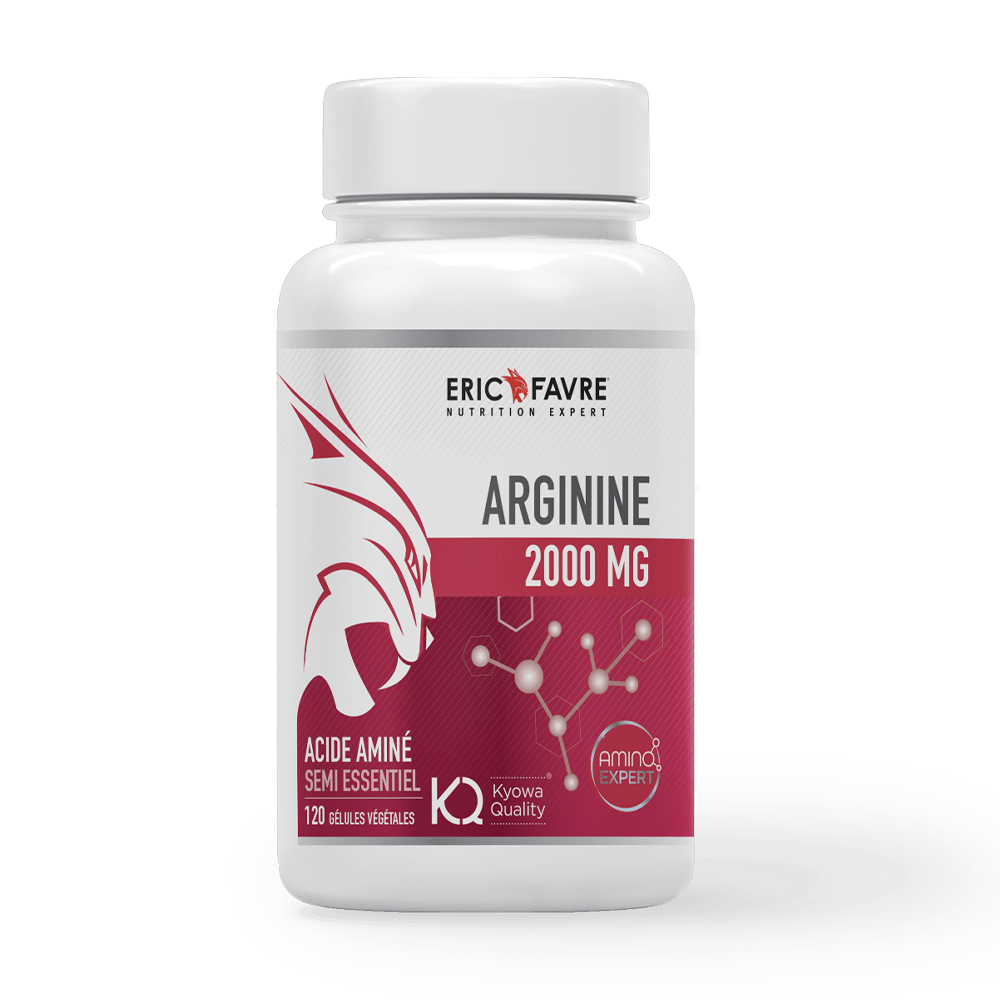 Arginine Kyowa® 2000mg Box of 120 vegetarian capsules Semi-essential amino  acid Vegan 30-day programme Eric Favre Nutrition Expert - 22,90€