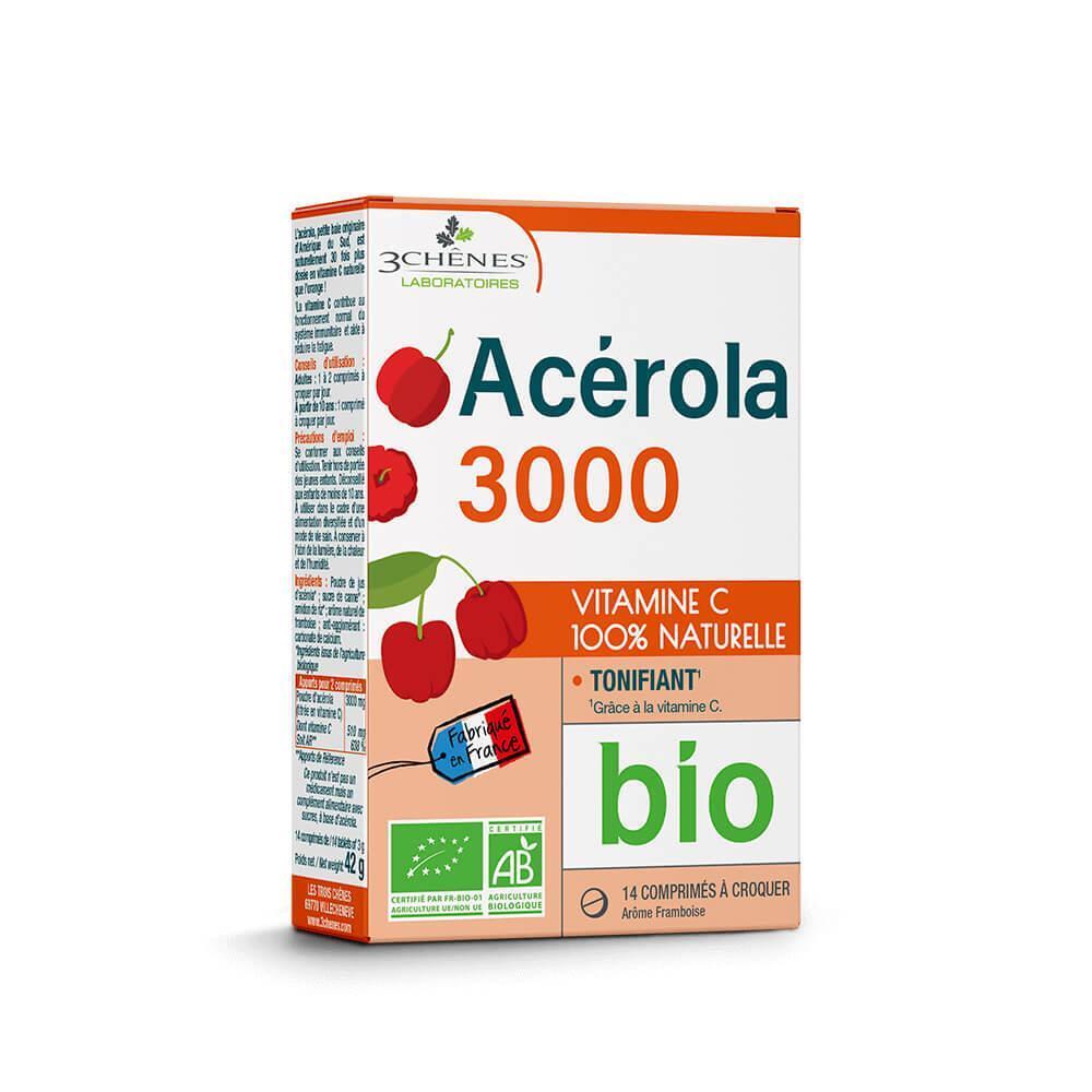 Acérola 3000 Bio - Vitamine C 100% naturelle