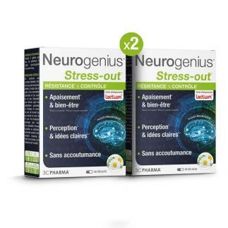 Neurogenius® Stress Out - Nootropic stress control - Batch of 2 capacity Bacth of 2