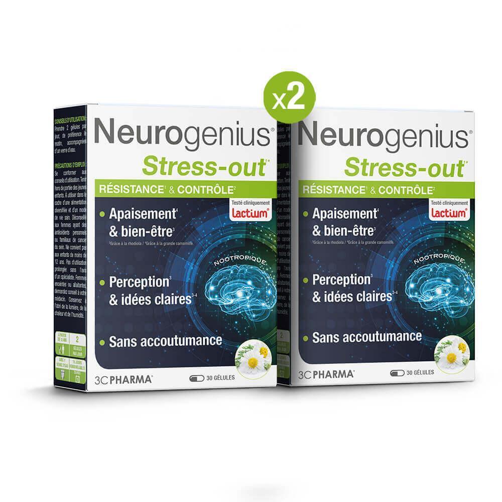 Neurogenius® Stress Out - Nootropic stress control - Lot de 2