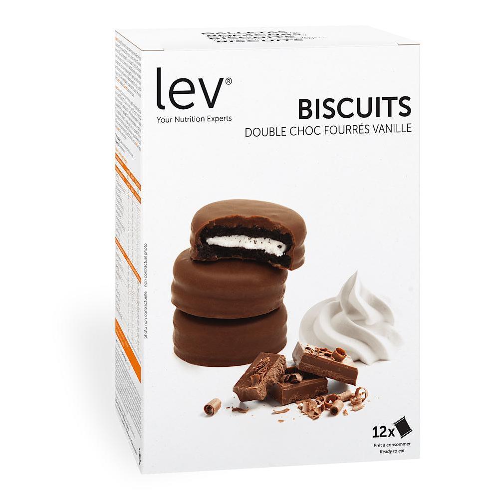 Biscuits Double Choc Fourrés Protéinés Saveur Vanille