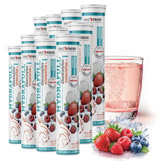 Hydrafull Electrolytes – Optimizes hydration – Rich in minerals – For sports and seniors flavour Red Fruits capacity Display of 12 units