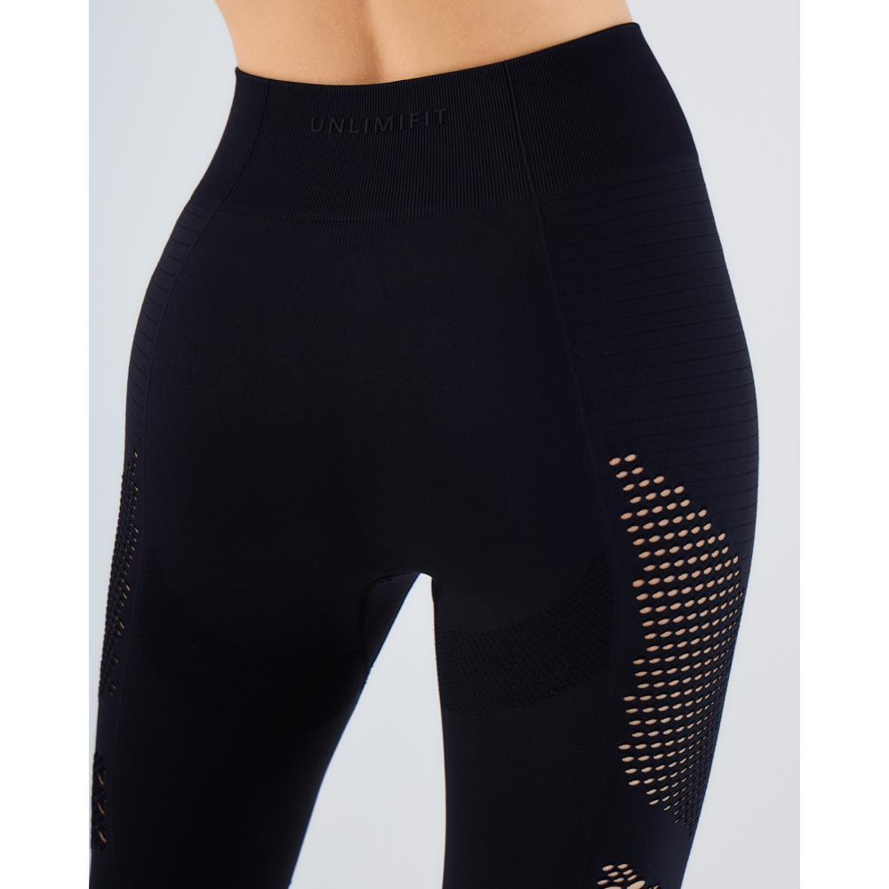 Legging Fille Noir Taille Haute Avec Poches – Croisement En V – 7-14 Ans – Pour Sport, Yoga, Quotidien