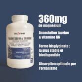 Magnésium & Taurine - 180 gélules végétales contenance A l'unité