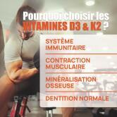 Vitamines D3 K2 - 120 gélules végétales contenance A l'unité