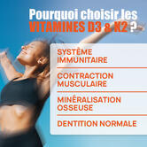 Vitamines D3 K2 - 120 gélules végétales contenance A l'unité