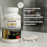 Créatine monohydrate Creapure - 120 gélules végétales contenance A l'unité