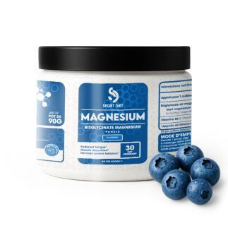 Magnésium en poudre saveur Myrtille contenance 90g