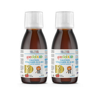 SYRUP CALCIUM, VITAMINS D3 & B12 contenido Lot de 2