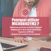 Microbiozym3 – Probiotiques Ventre Plat & Digestion – 10 Mds UFC + Prébiotiques + Enzymes 