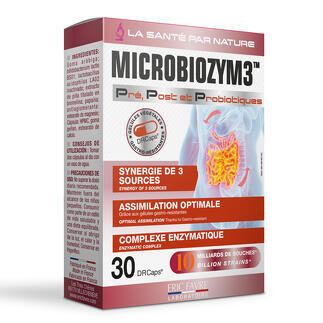 Microbiozym3 - Pre, Post and Probiotics - 30 capsules
